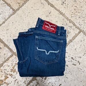 Kimes Ranch Men's Dark Blue Bootcut Jeans